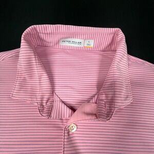 Peter Millar Light Pink Striped Polo